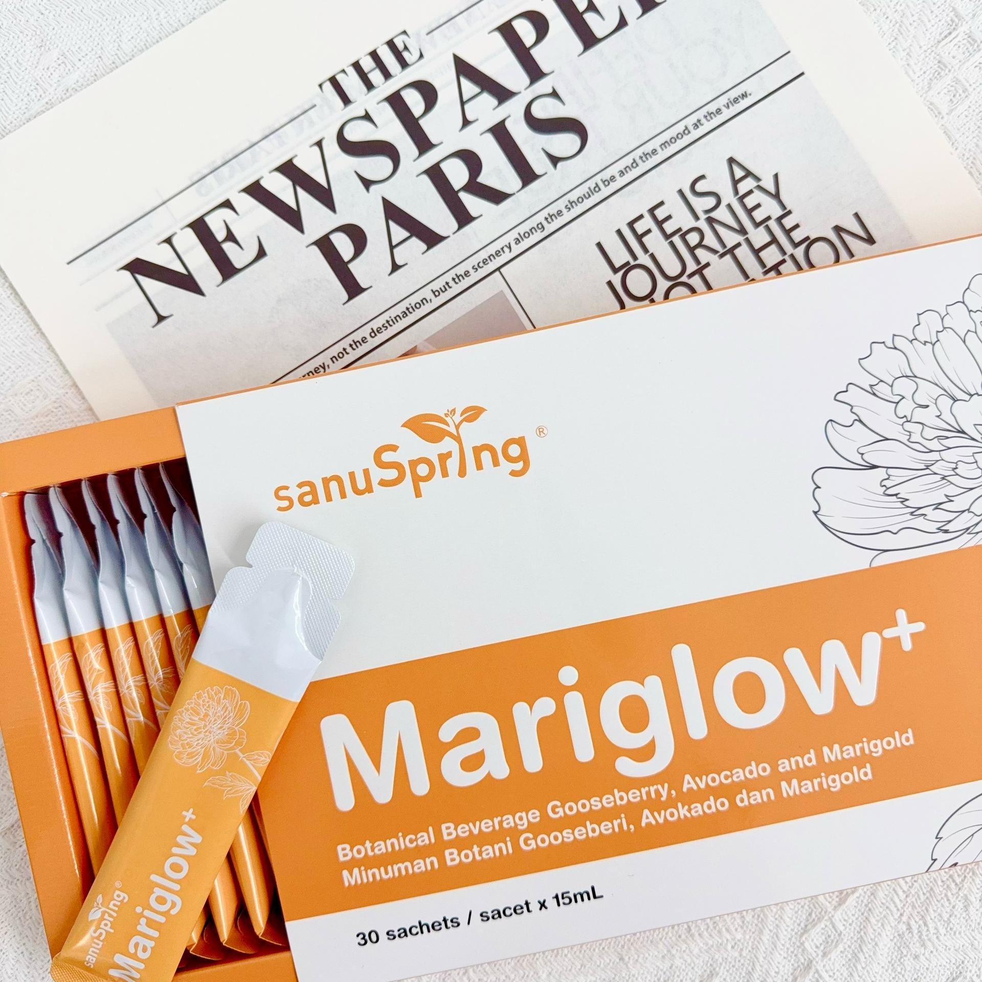 sanuSpring Mariglow+ (1 Boxes - 30 Sachets)